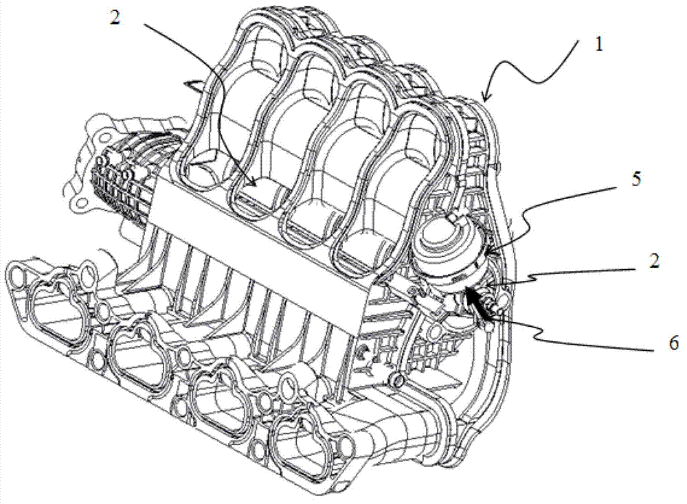 Variable air inlet manifold for gasoline engine