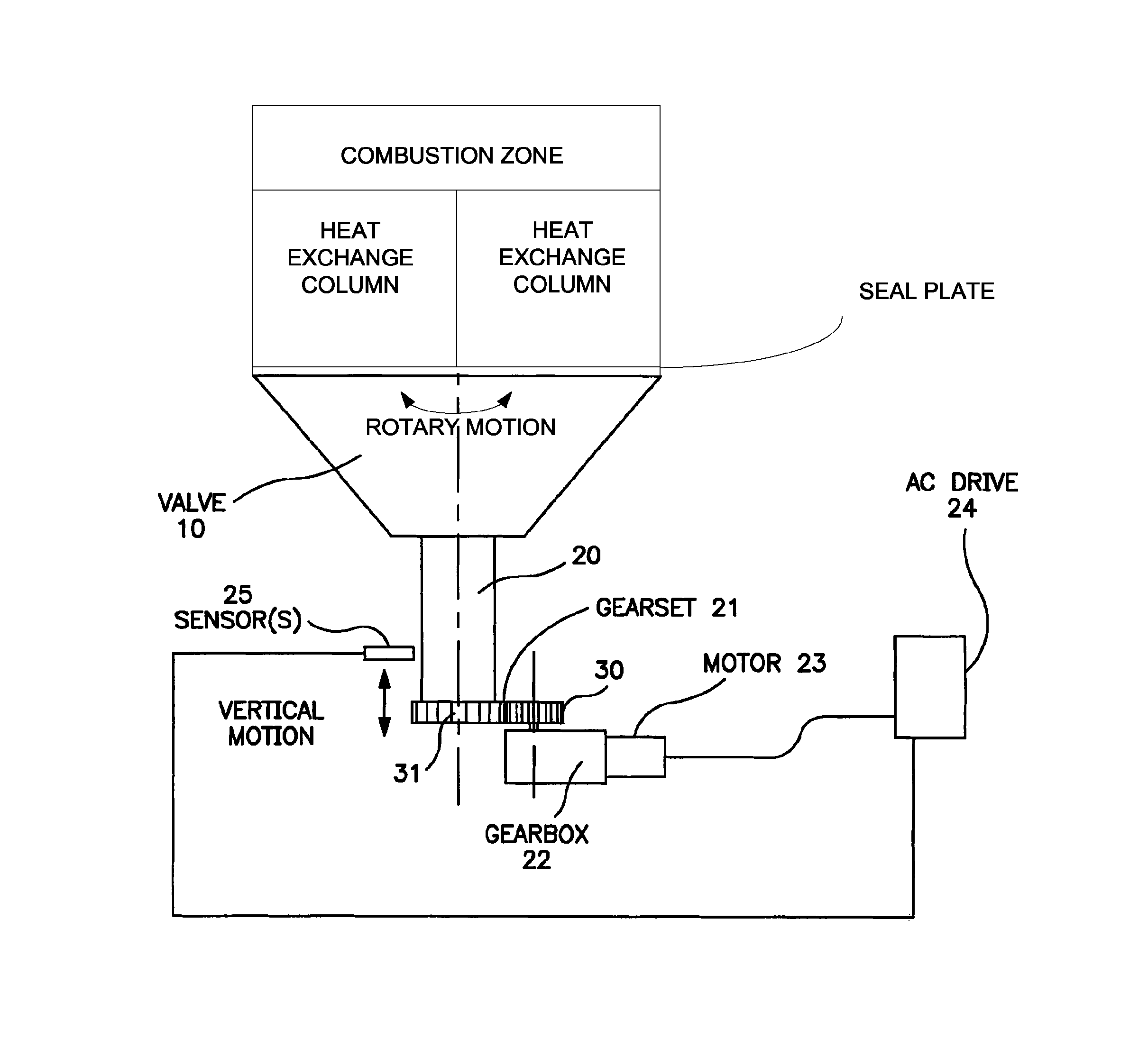Electric valve left mechanism