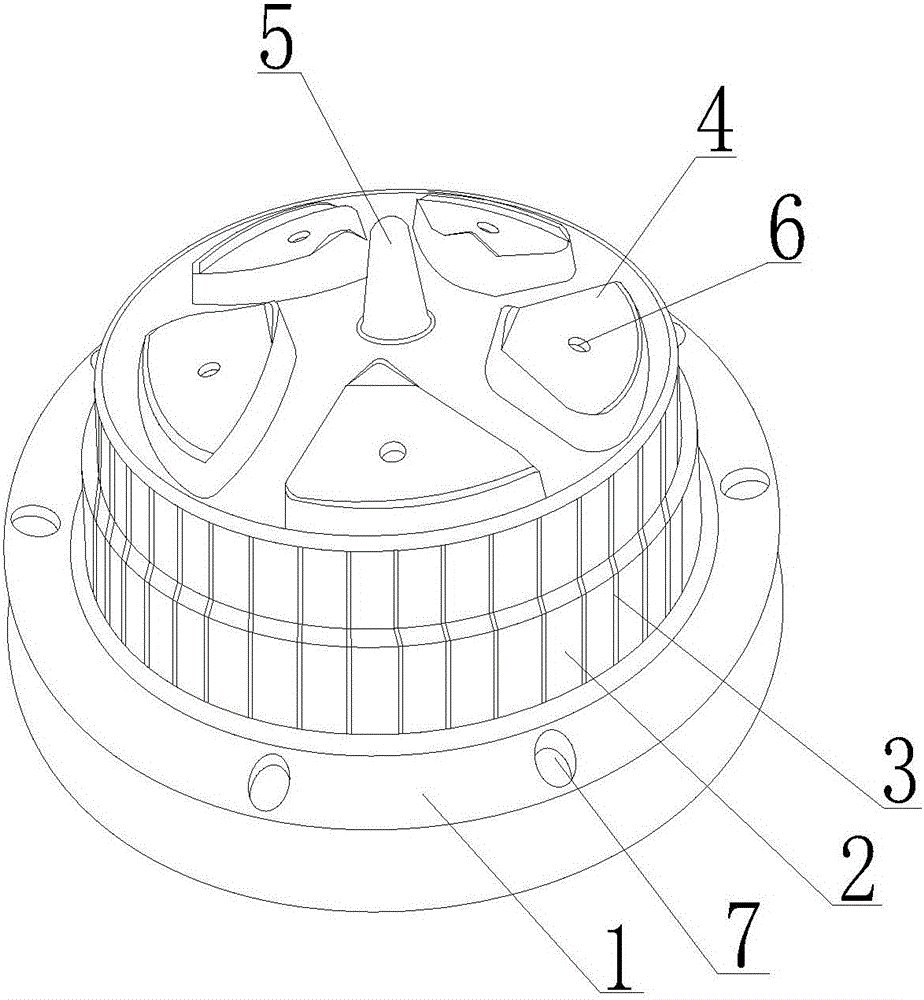 A wheel hub mold