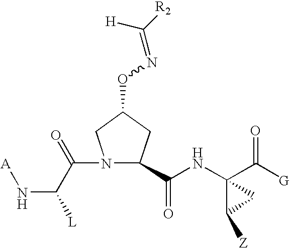 Acyclic oximyl hepatitis c protease inhibitors