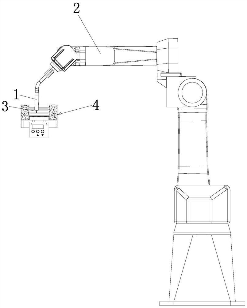 Automatic welding gun cleaning operation device