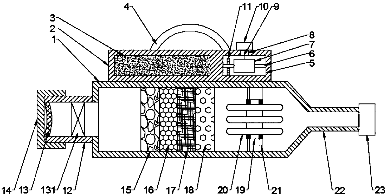 Water purifying apparatus capable of further purifying water for field trip