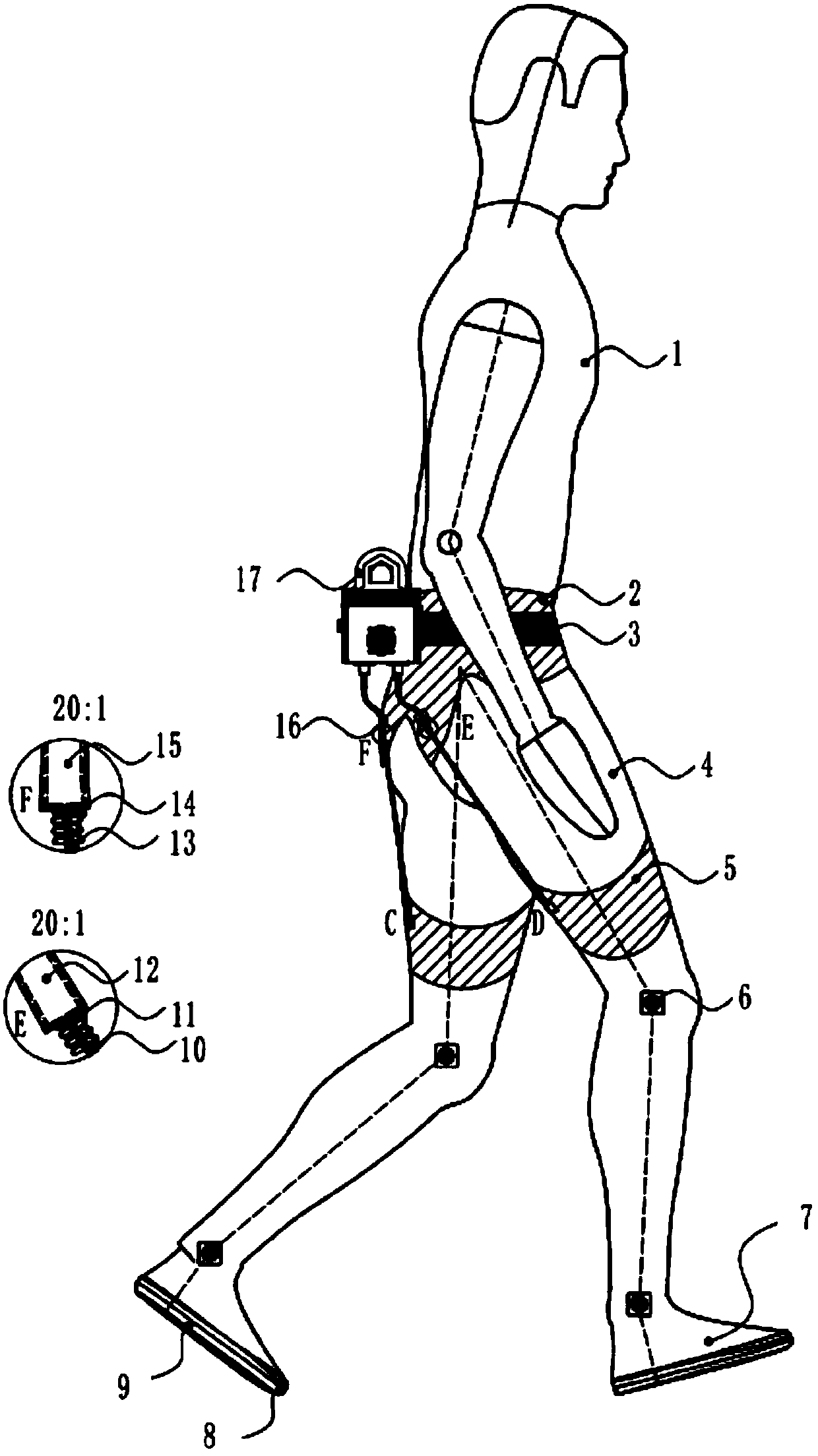Single-joint double-sided driving device for flexible assisted outer garment