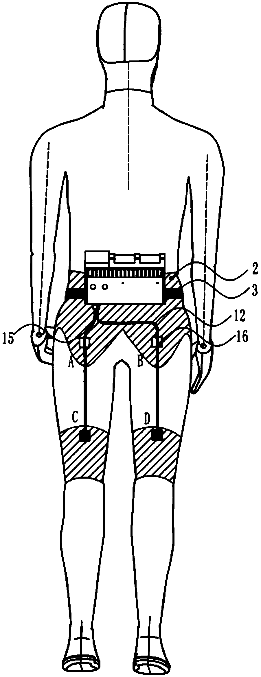 Single-joint double-sided driving device for flexible assisted outer garment