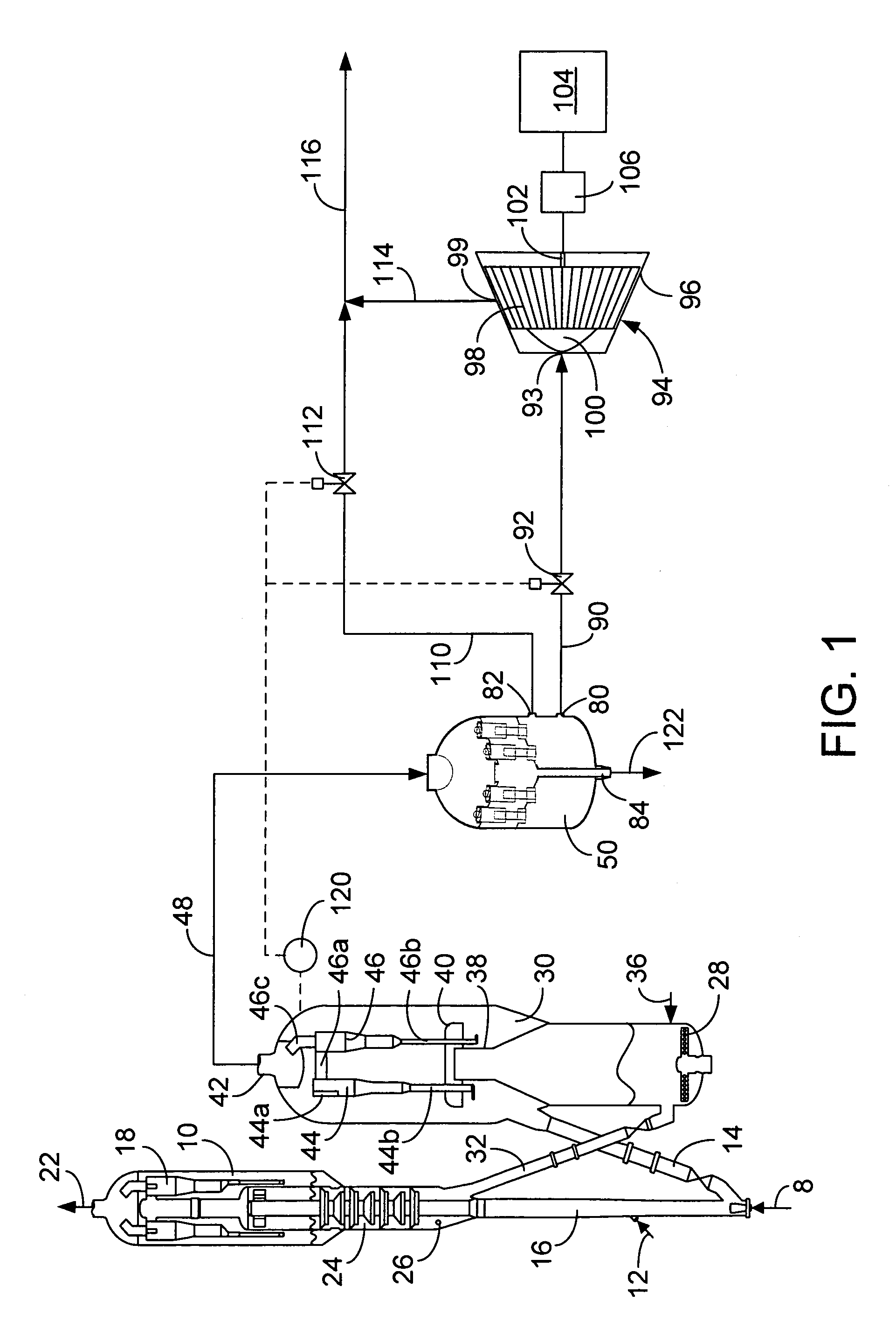 Apparatus and process for power recovery