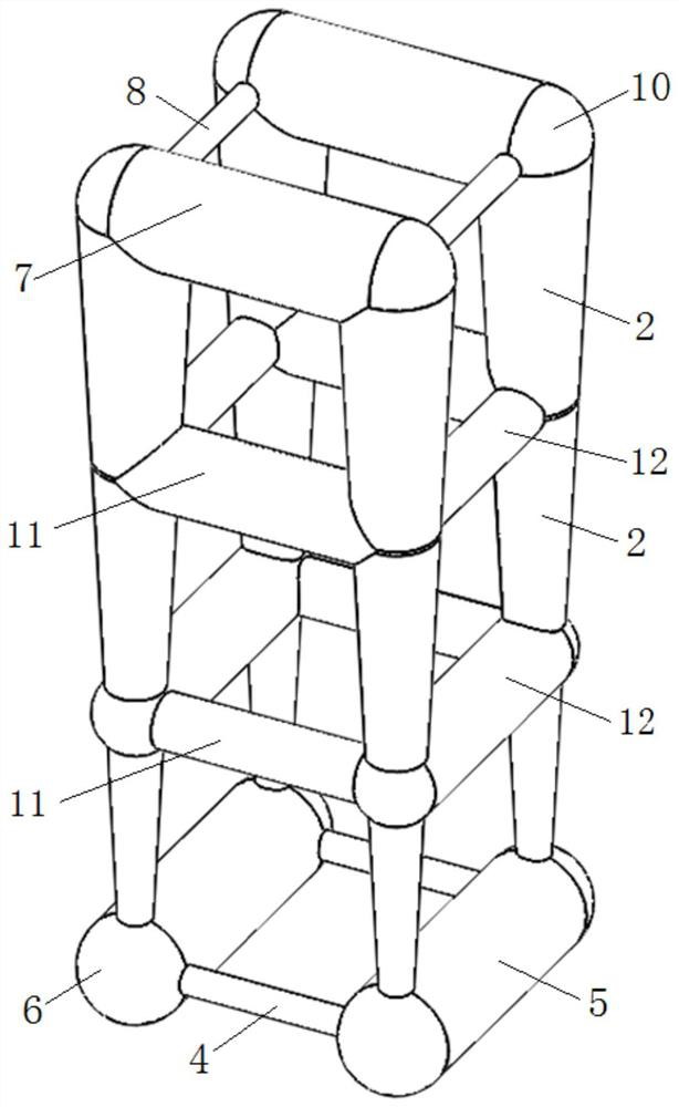 Composite unit for bone implant, porous support and preparation method