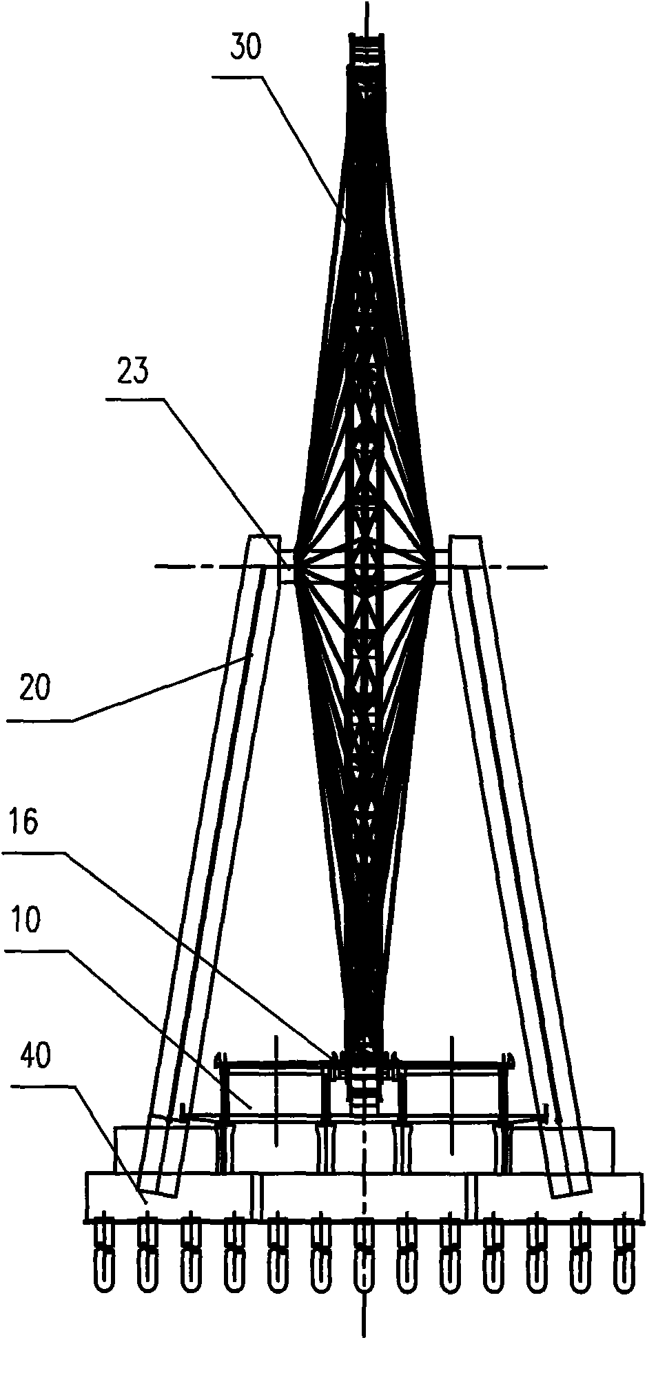 Dual-layer steel truss-Ferris wheel combined bridge