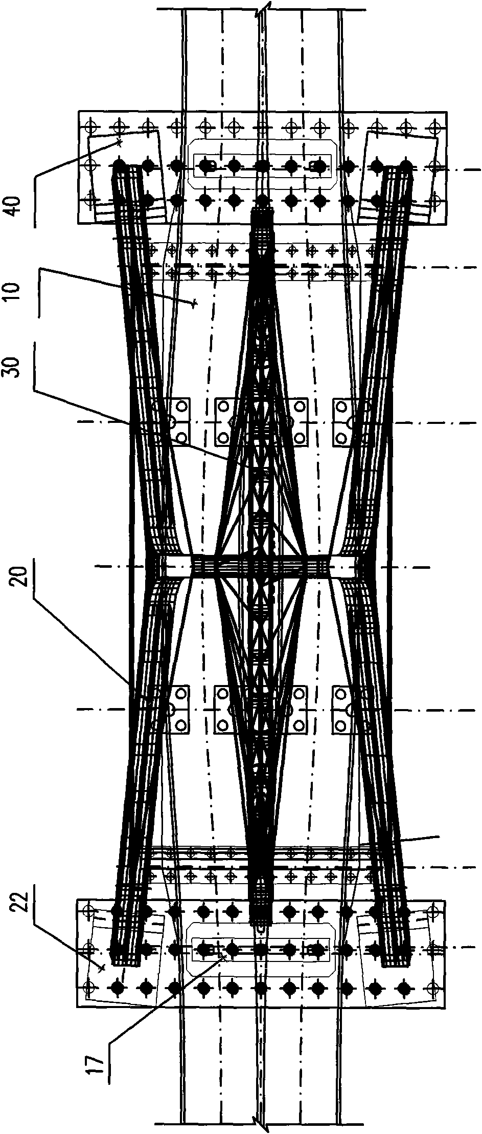 Dual-layer steel truss-Ferris wheel combined bridge