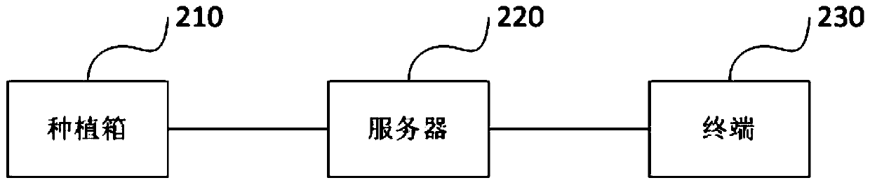 Method and system for displaying plant growth process in planting box