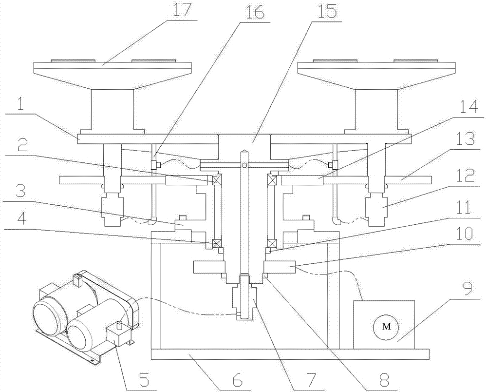 A polishing machine adsorption and transmission system