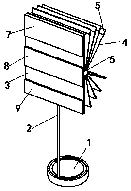 Chart hanging device for ideological and political education