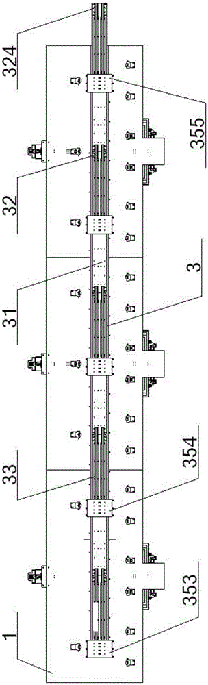 Linear type magnetic transmission device, screen printing system where linear type magnetic transmission device lies and using method