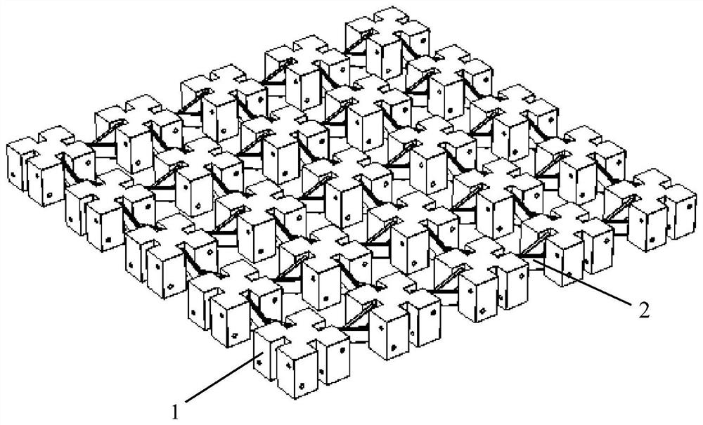 A shock-resistant planar quasi-zero stiffness elastic wave metamaterial device