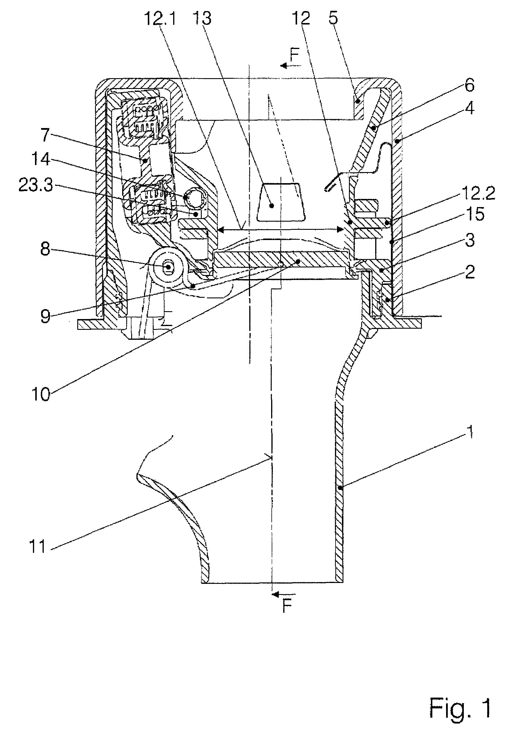 Filler neck of a fuel tank with an arrangement for preventing incorrect fueling