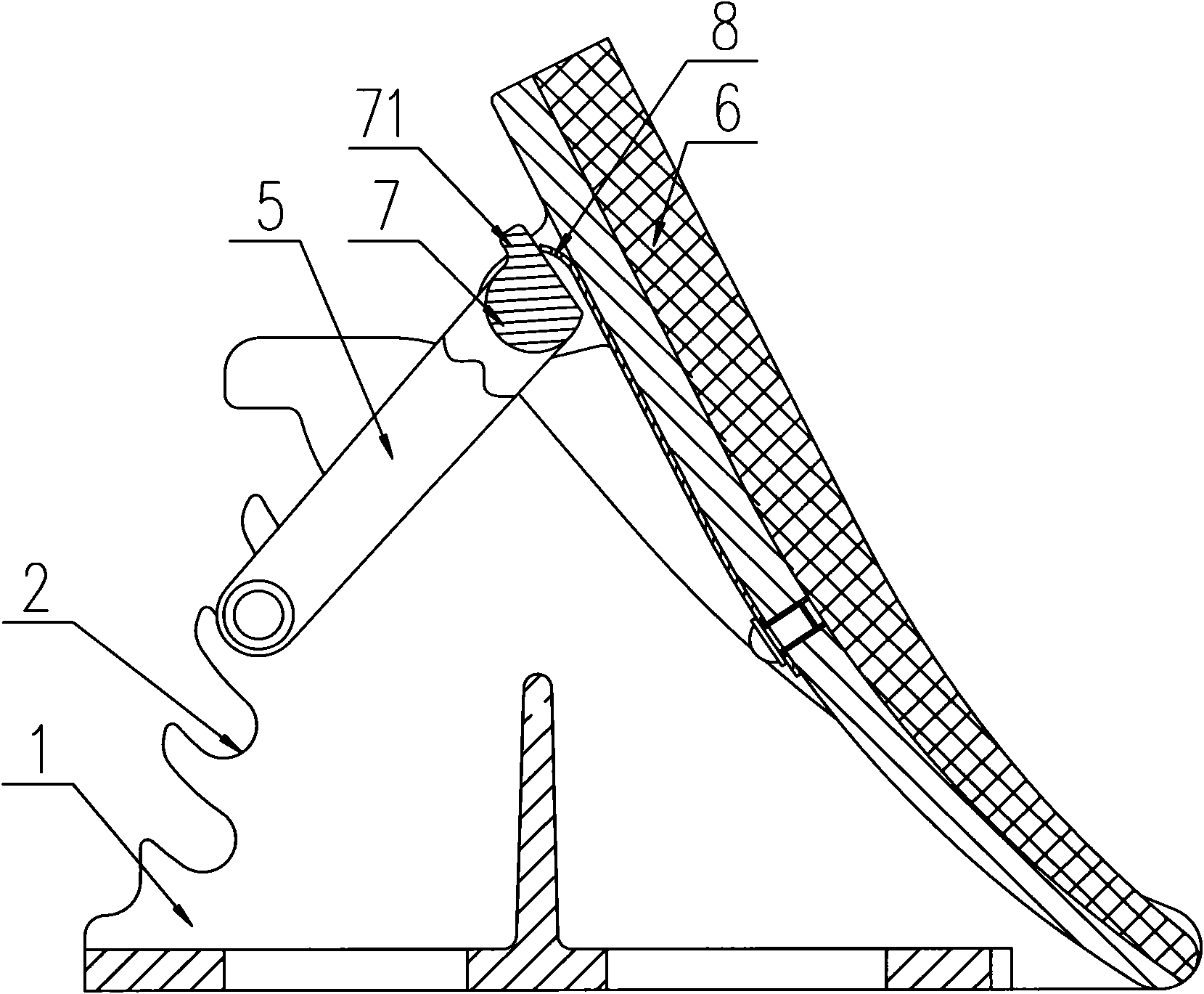 Angle adjusting device for foot plate of starting block