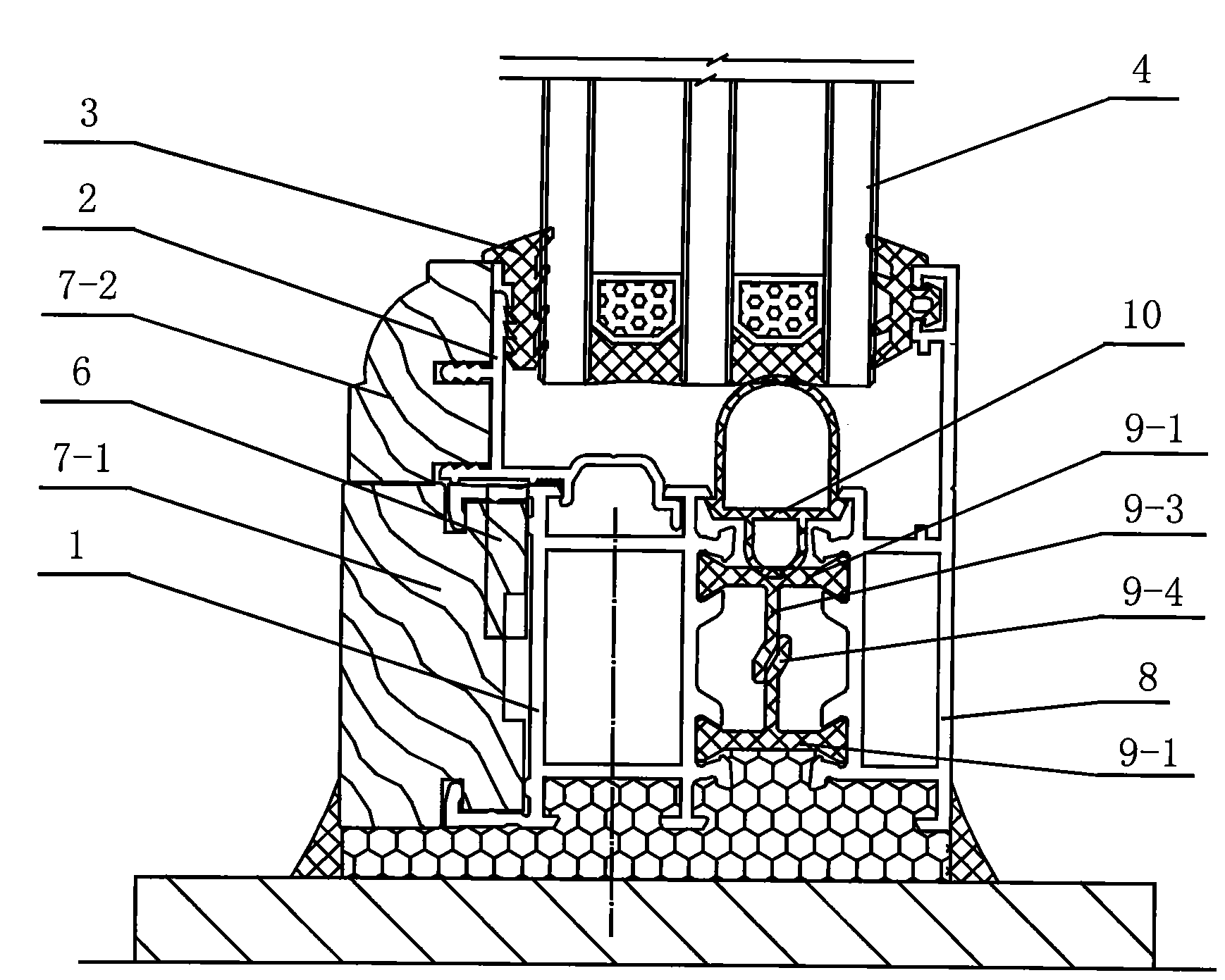 Full thermal insulation door/window formed by compounding aluminum alloy sections and solid wood sections