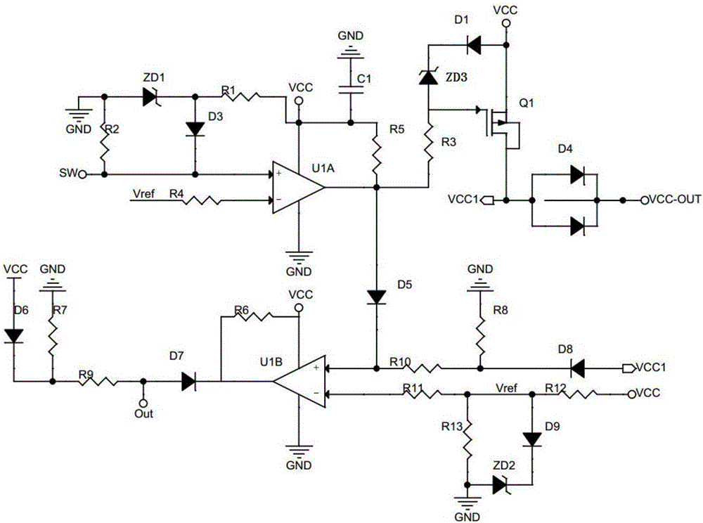 Dual-power redundant cold standby circuit with power state output