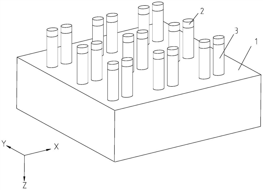 Optical sensor based on surface lattice resonance and testing method thereof