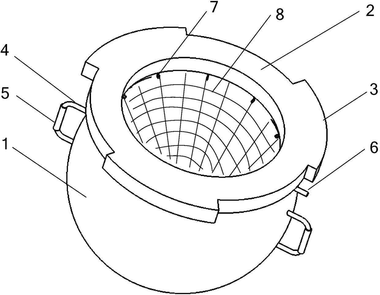 A portable directional explosion-proof device in the cabin of a civil aircraft