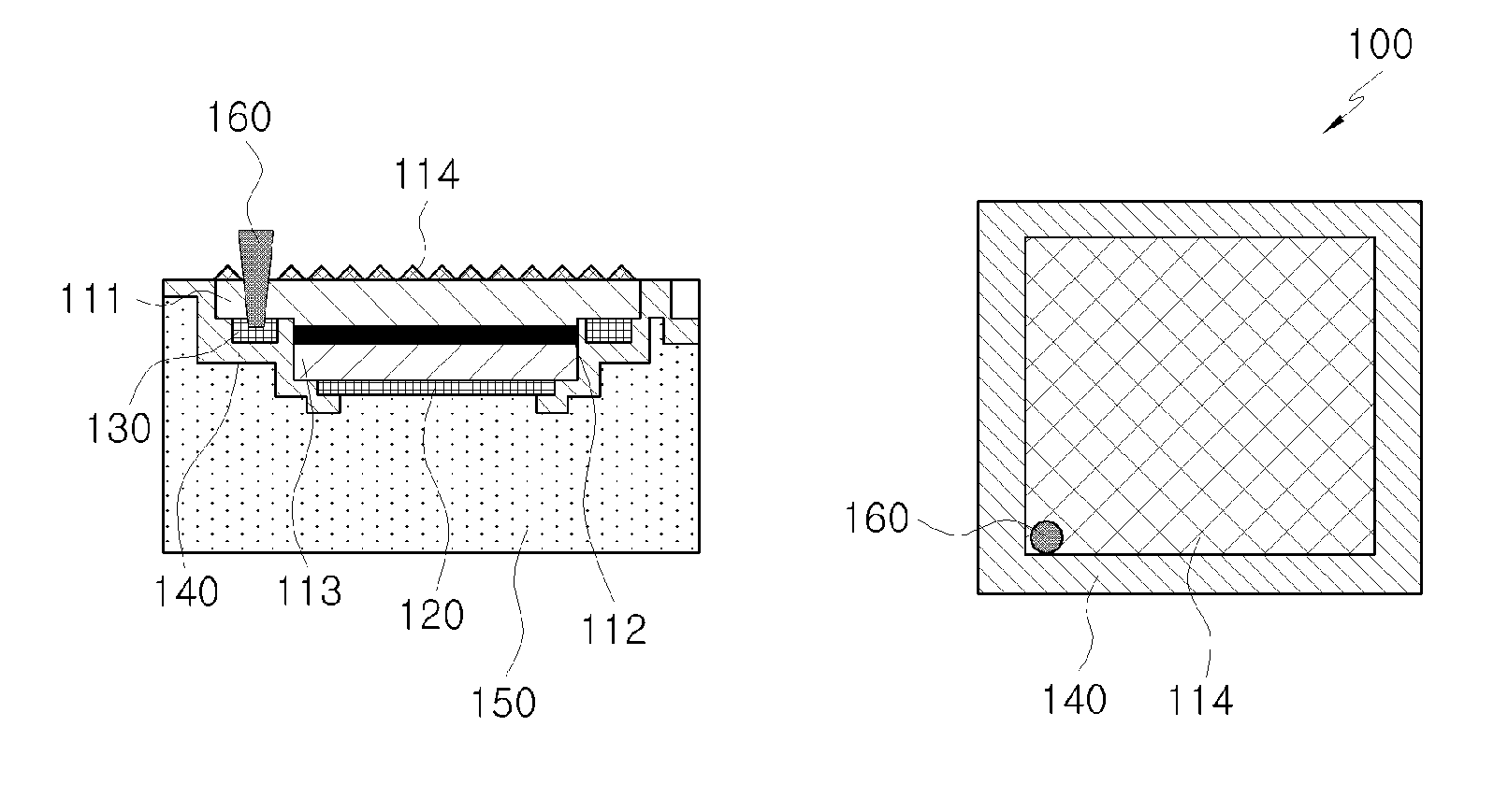 Horizontal power LED device and method for manufacturing same
