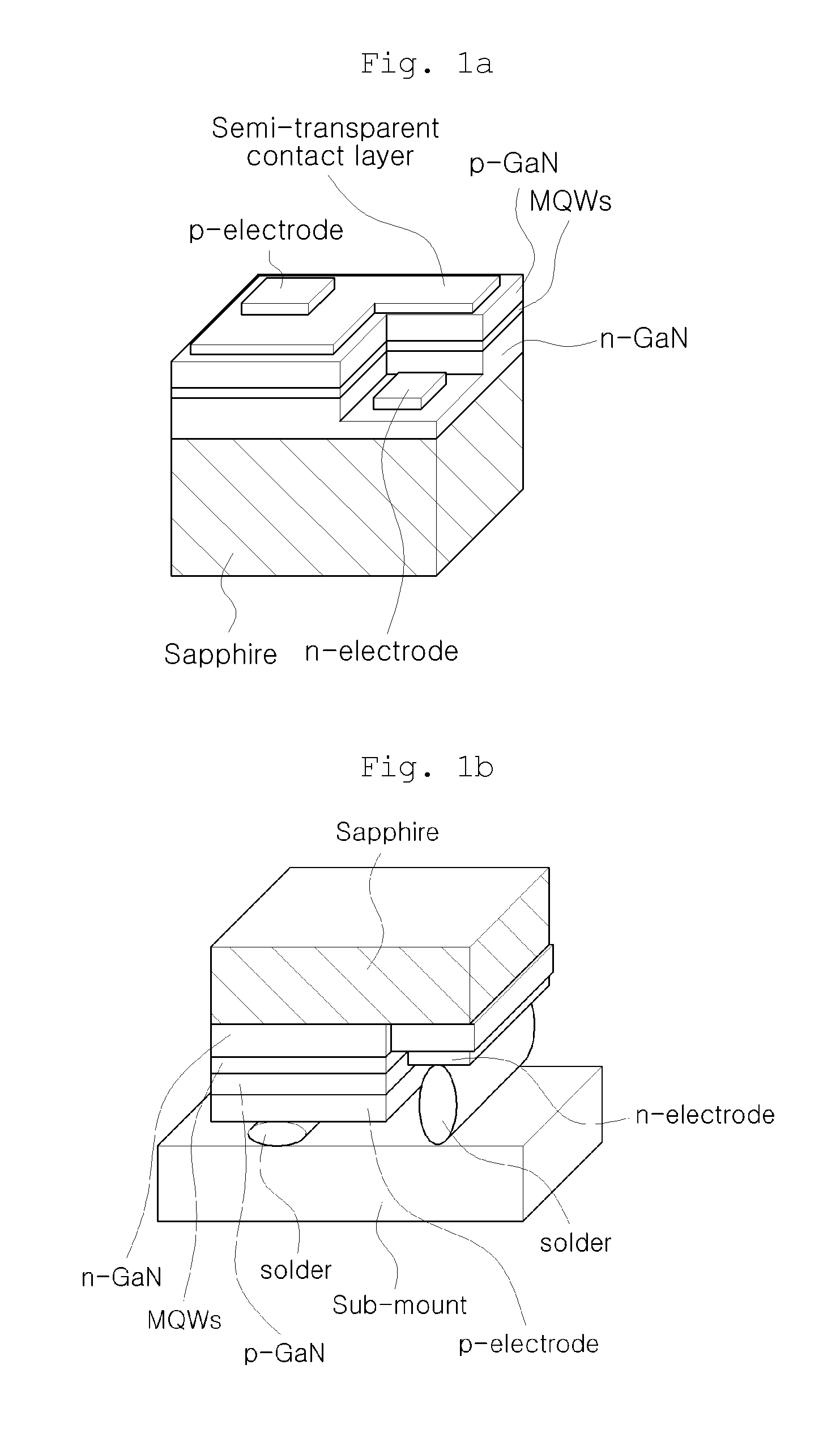 Horizontal power LED device and method for manufacturing same