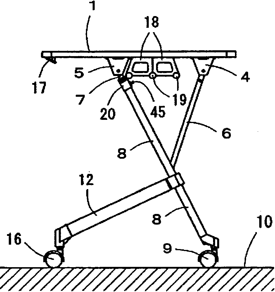 Buffer device and folding table