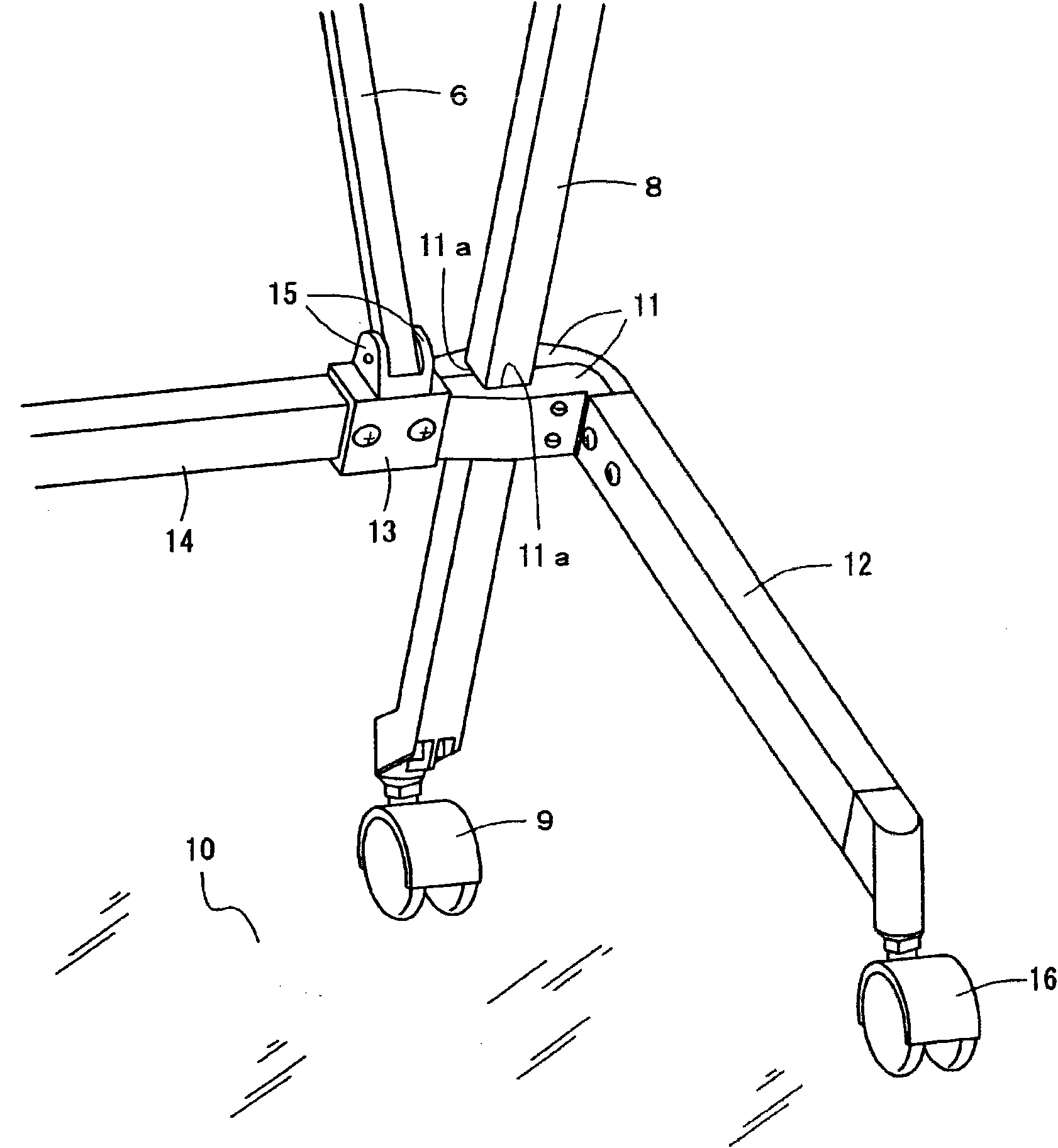 Buffer device and folding table