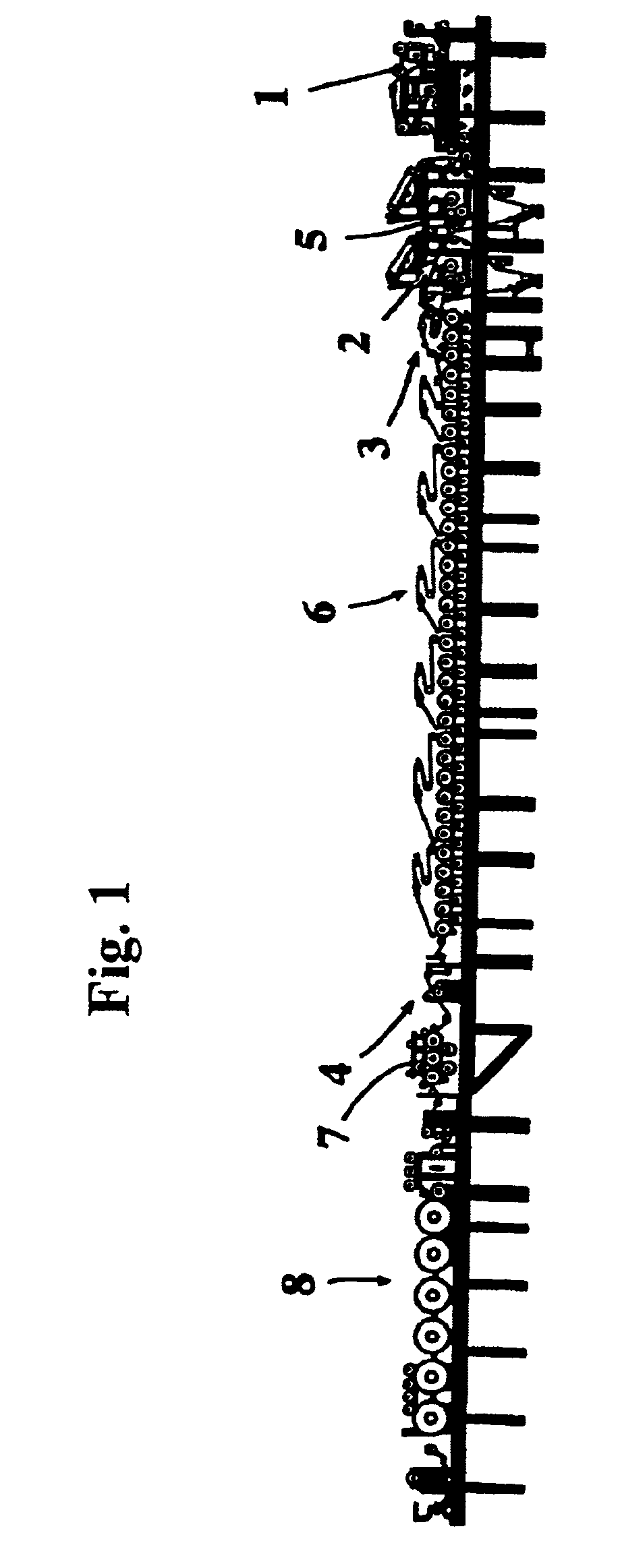 Method and apparatus for producing sized paper of board
