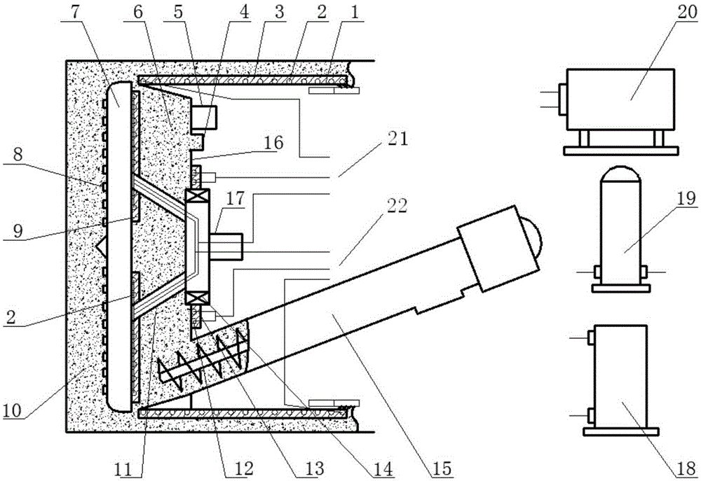 Earth pressure balance shield machine with freezing function and tool change method thereof