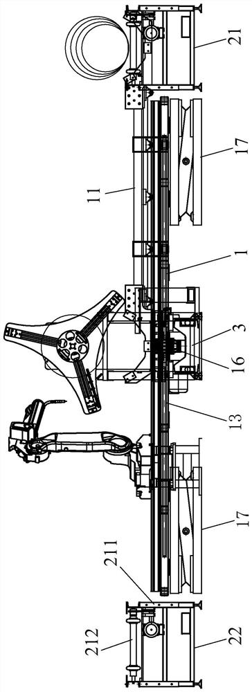 Device and method for feeding and discharging of LNG cylinders in processing area