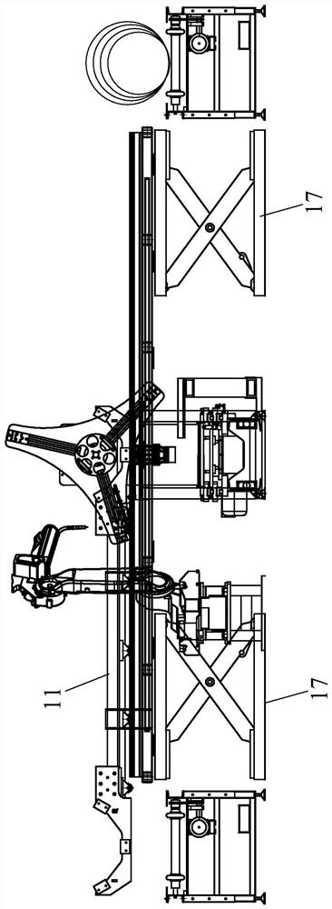 Device and method for feeding and discharging of LNG cylinders in processing area