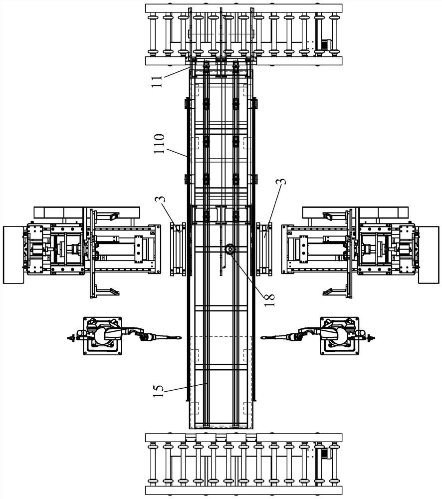 Device and method for feeding and discharging of LNG cylinders in processing area