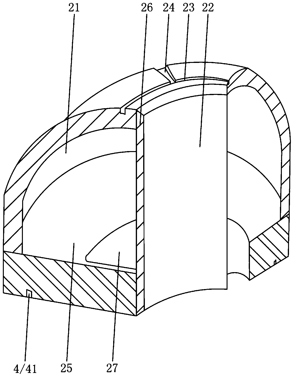 Mechanical explosion-proof structure of high-voltage bushing equipment