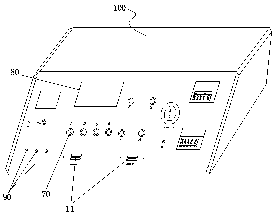 Sphygmomanometer testing device capable of simulating blood pressure signal emitted by human body