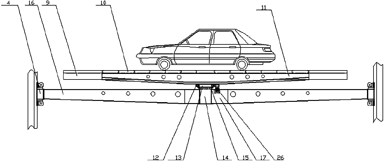 Stereo-garage vehicle storing and taking system