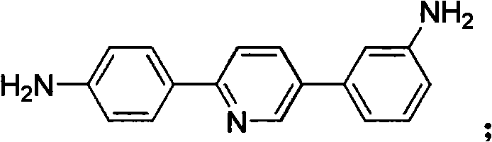 Hexa-aromatic heterocyclic diamine and preparation method thereof