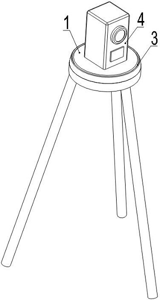An airbag protection system set on a tripod