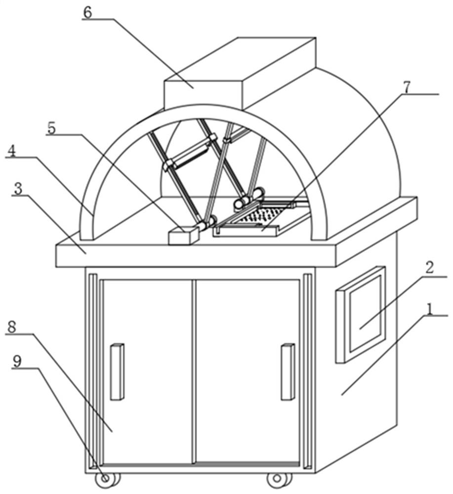 Curved screen film pasting device