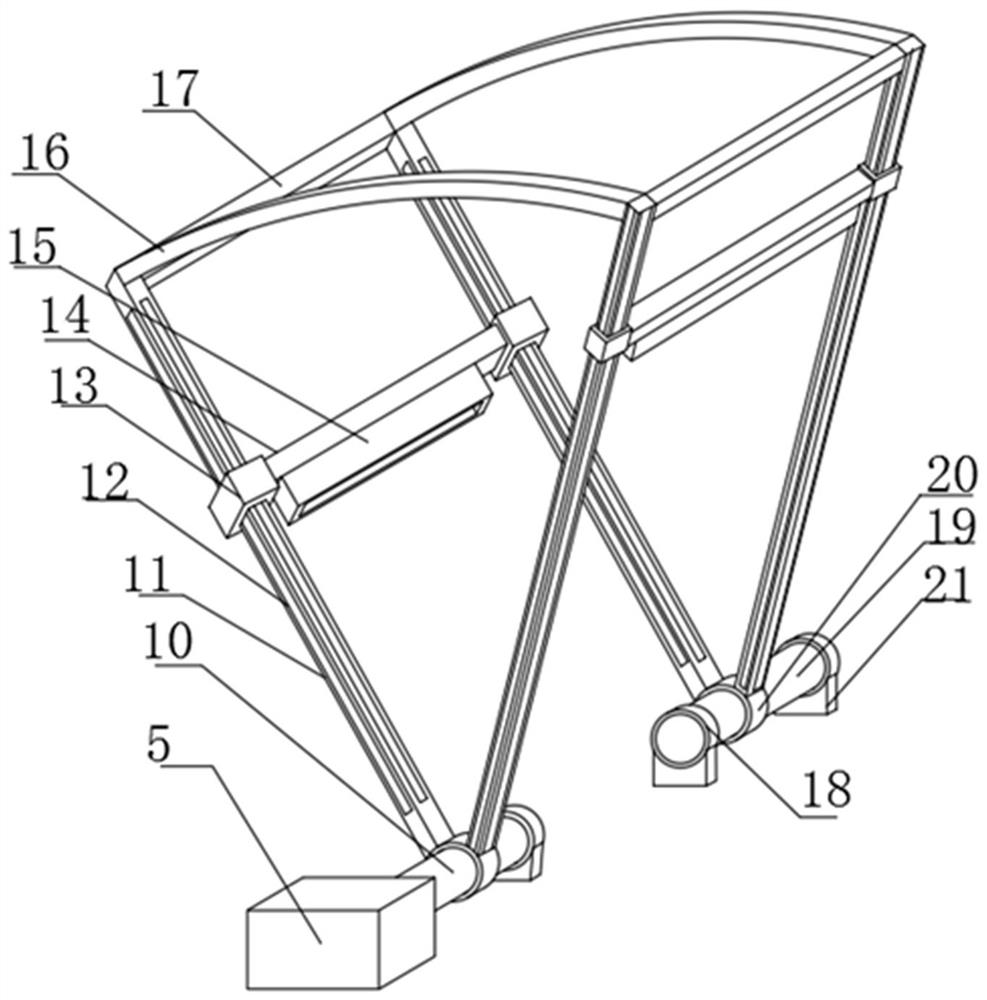 Curved screen film pasting device