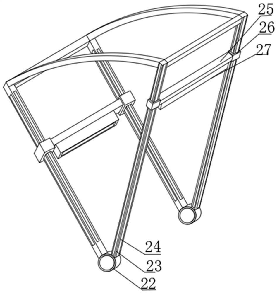 Curved screen film pasting device