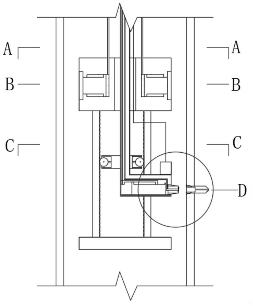 A jacking type grout pouring operation device