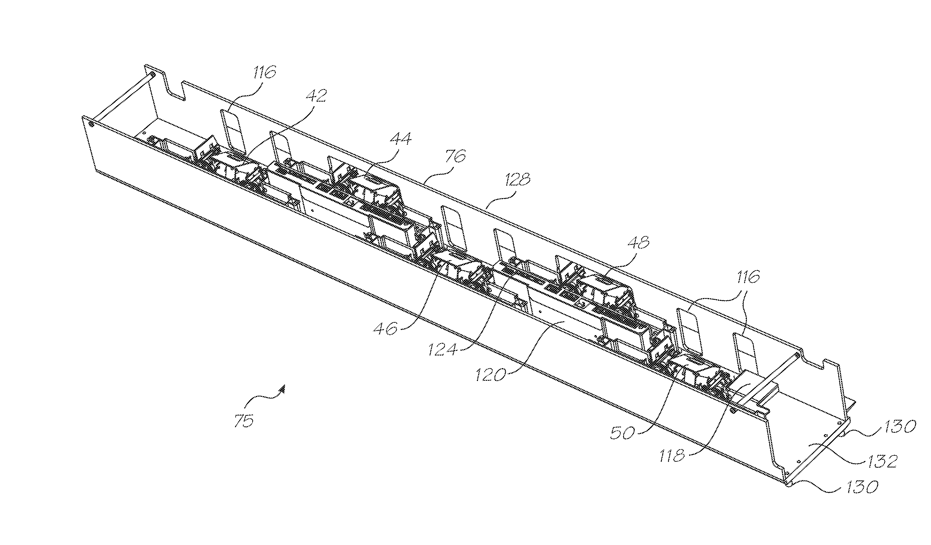 Wide format printer with ink accummulators for hydrostatic pressure regulation