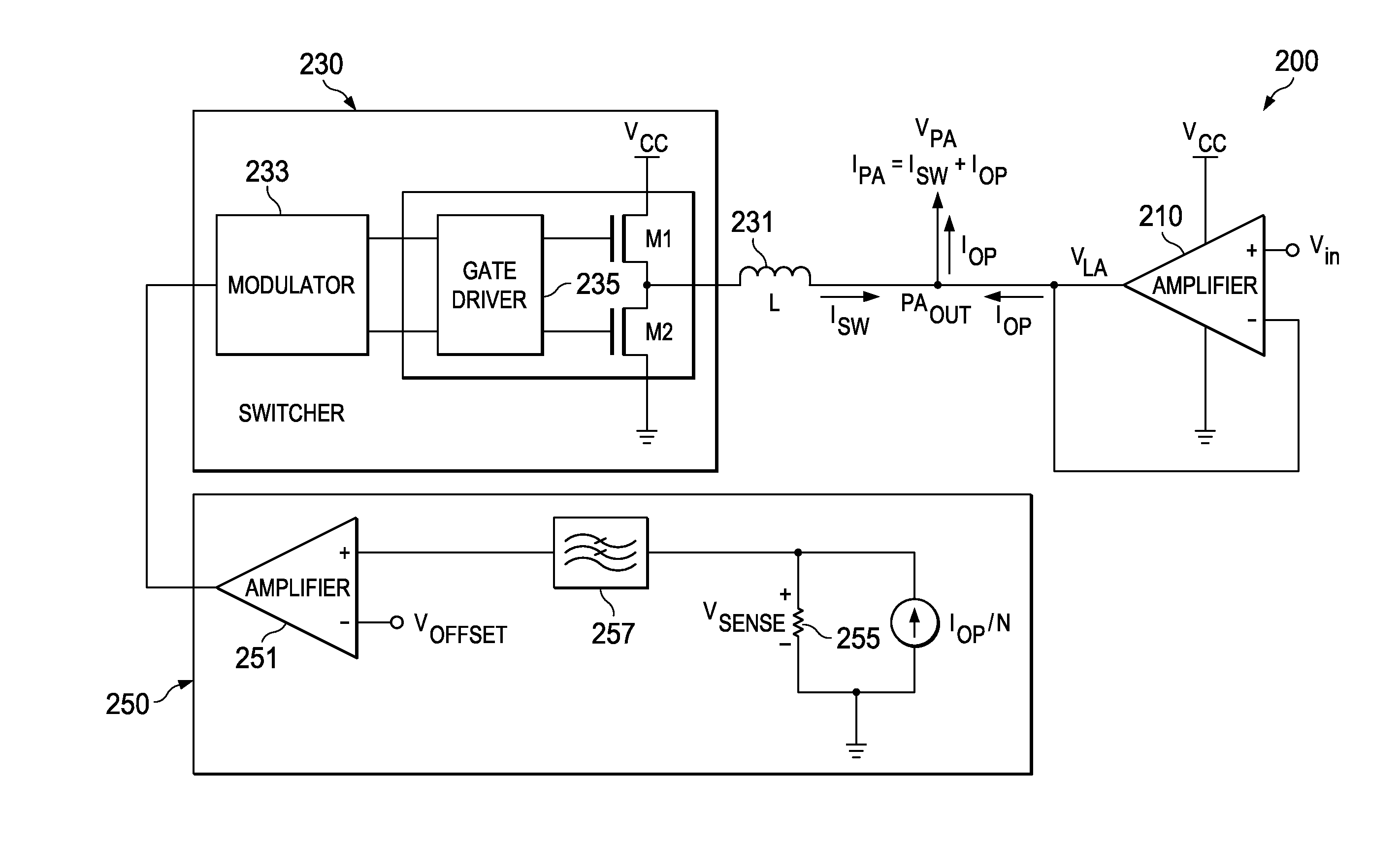 Switched mode assisted linear regulator  with seamless transition between power tracking configurations