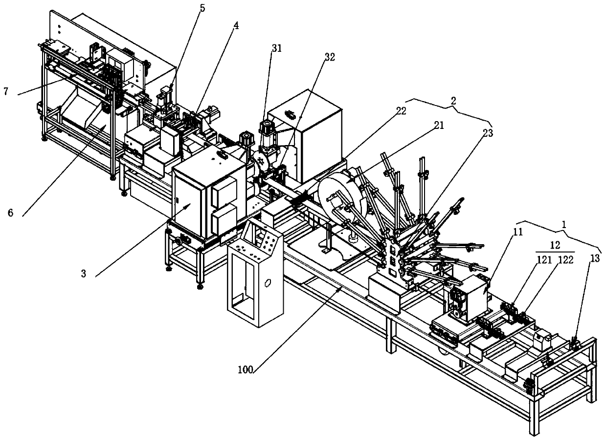 Automatic wire rod molding machine with automatic discharging