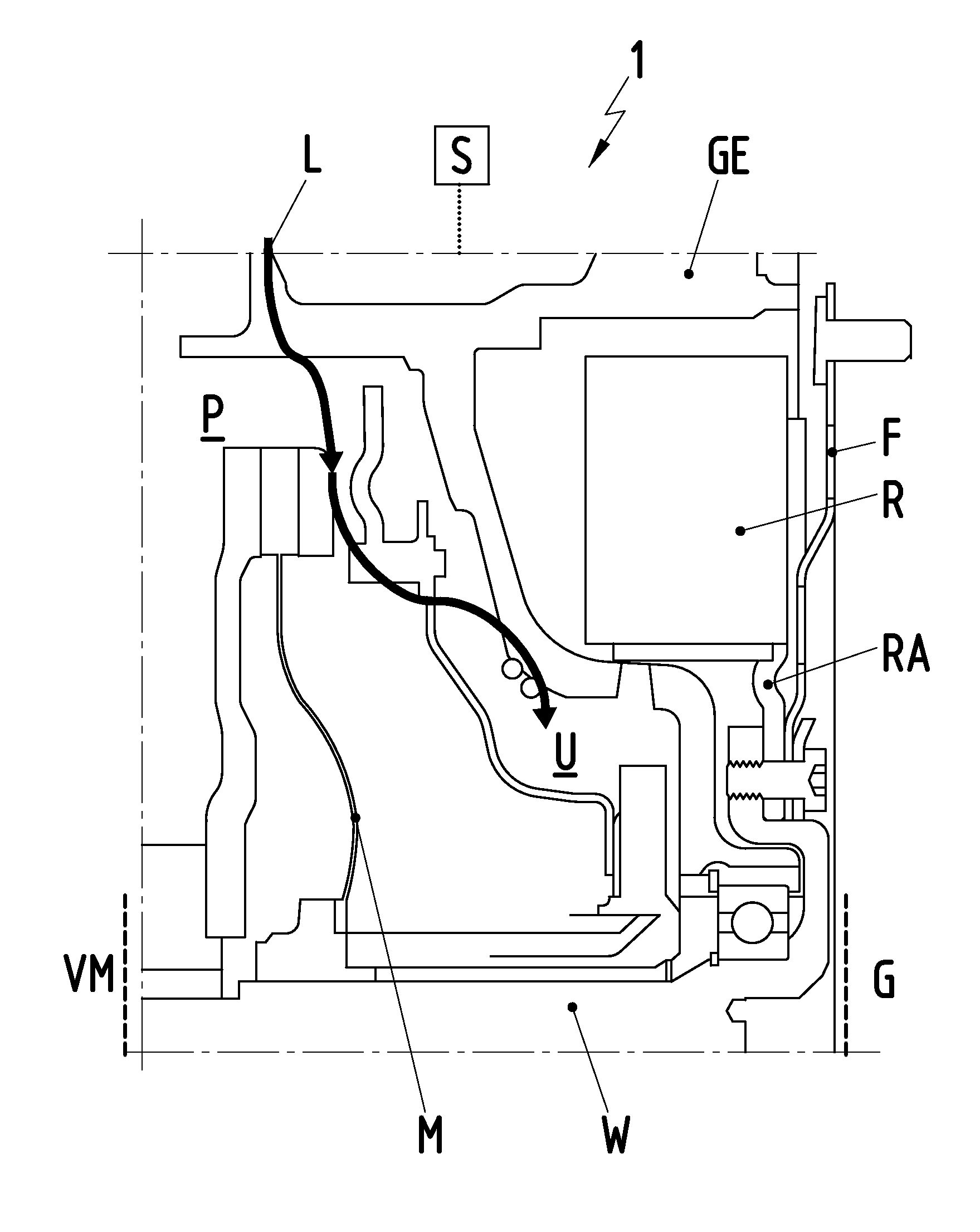 Device for sealing a component housing in a motor-vehicle drive train