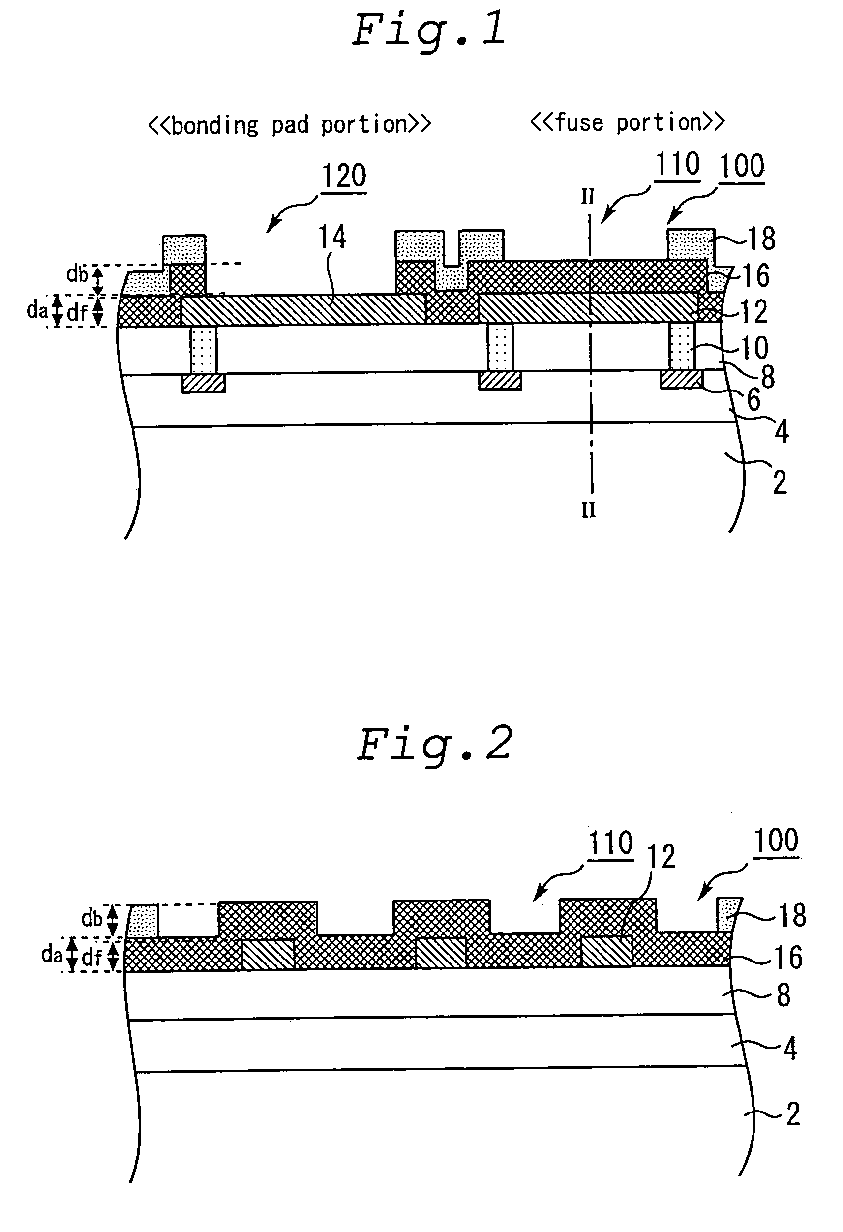 Semiconductor device including fuse elements and bonding pad