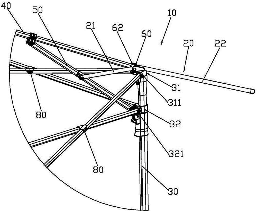 A folding tent eaves frame mechanism