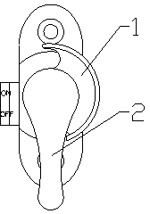Crescent lock for door or window