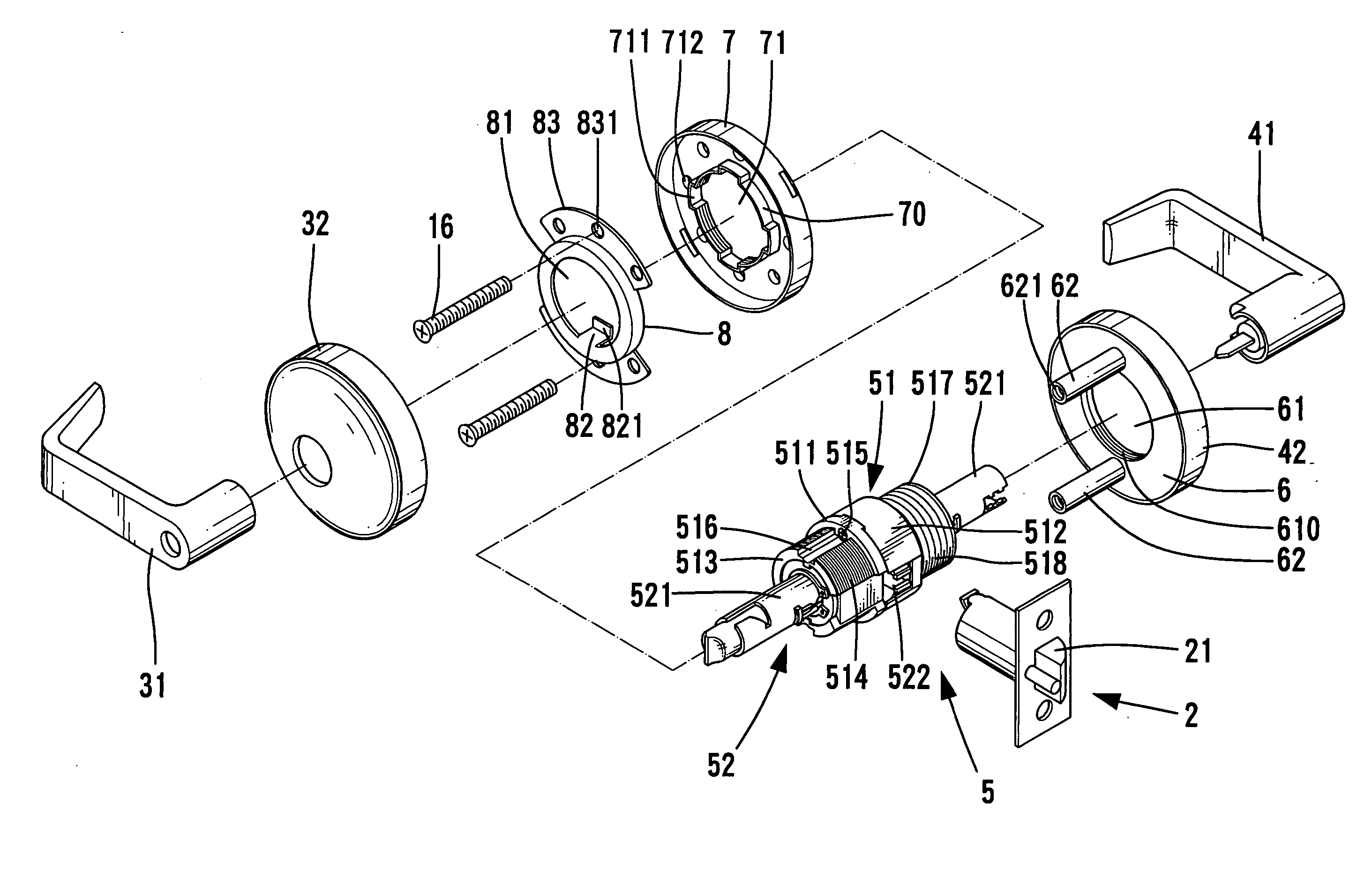 Lock with increased torque-resisting capacity