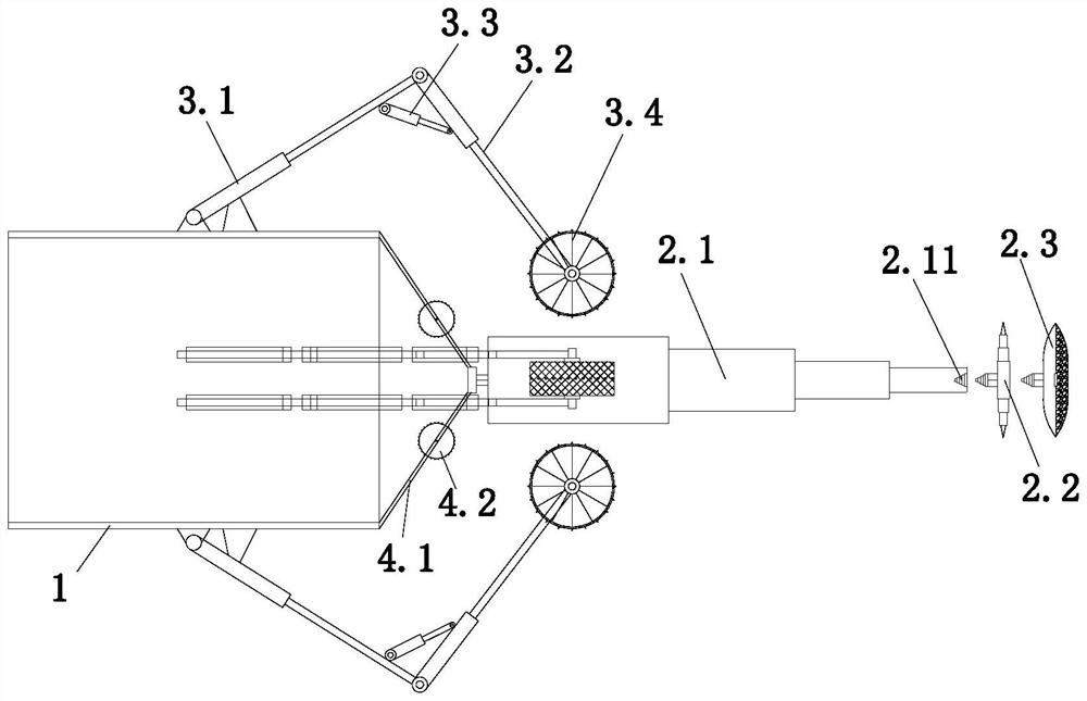 An integrated demolition and backfill device suitable for underground flexible pipelines and its working method